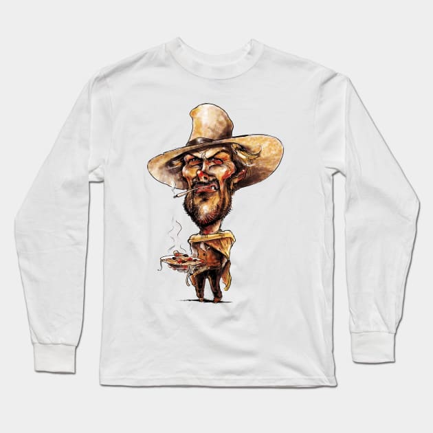 Clint eastwood caricature Long Sleeve T-Shirt by Corvons